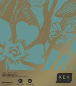 Engraved flowers goud behang MW-019 - 200x280cm