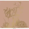 Engraved flowers goud behang MW-023 - 300x280cm