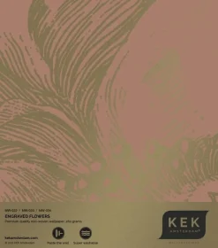 Engraved flowers goud behang MW-023 - 300x280cm