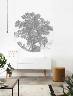 Engraved landscapes behangcirkel SC-013- ø142,5cm