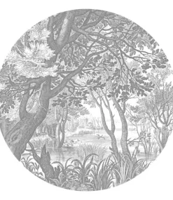 Engraved landscapes cirkelbehang BC-044 - ø237,5 cm