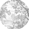 Engraved landscapes cirkelbehang CK-046 - ø190cm
