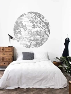 Engraved landscapes cirkelbehang CK-046 - ø190cm