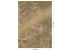 Engraved landscapes goud behang MW-037 - 200x280cm