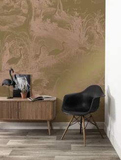 Engraved landscapes goud behang MW-037 - 200x280cm