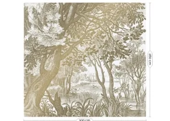 Engraved landscapes goud behang MW-041 - 300x280cm