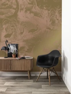 Engraved landscapes goud behang MW-039 - 400x280cm