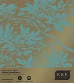 Engraved landscapes goud behang MW-035 - 300x280cm