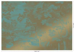 Engraved landscapes goud behang MW-036 - 400x280cm
