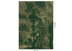 Engraved landscapes goud behang MW-031 - 200x280cm