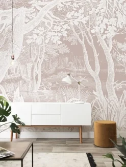 Engraved landschappen behang nude WP-765 300x280cm