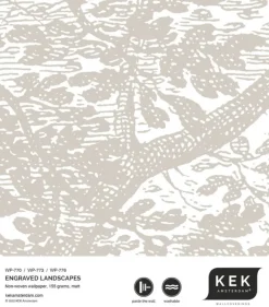 Engraved landschappen behang grijs WP-770 200x280cm