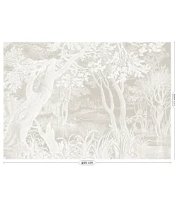 Engraved landschappen behang grijs WP-767- 400x280cm
