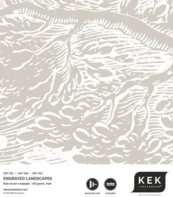 Engraved landschappen behang grijs WP-767- 400x280cm