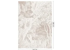 Engraved landschappen behang zand WP-763 200x280cm