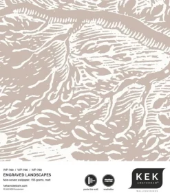 Engraved landschappen behang zand WP-763 200x280cm