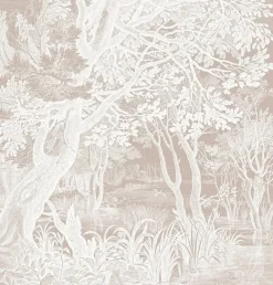 Engraved landschappen behang zand WP-766 300x280cm