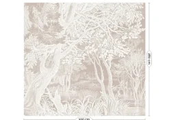 Engraved landschappen behang zand WP-766 300x280cm