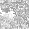 Engraved landschappen behang grijs WP-779 200x280cm