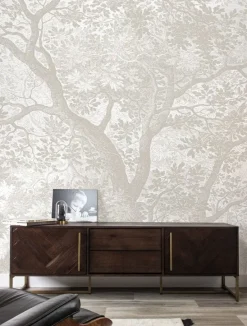 Engraved landschappen behang grijs WP-776- 400x280cm