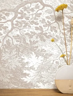 Engraved landschappen behang zand WP-775 300x280cm