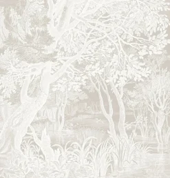 Engraved landschappen behang grijs WP-761 200x280cm