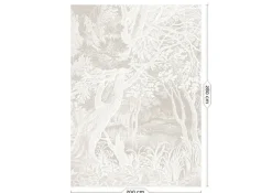 Engraved landschappen behang grijs WP-761 200x280cm