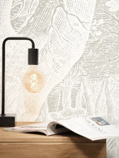 Engraved landschappen behang grijs WP-761 200x280cm