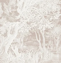 Engraved landschappen behang zand WP-769 400x280cm