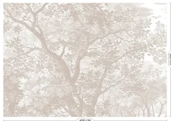 Engraved landschappen behang zand WP-778 400x280cm