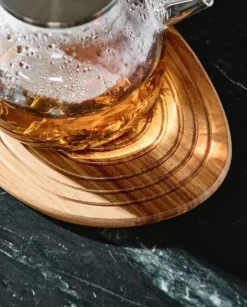 Enoki onderzetters naturel set van 6 stuks - 7180