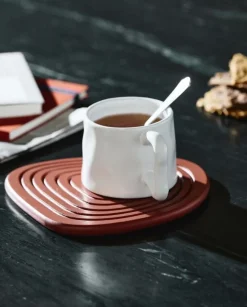 Enoki onderzetters roest set van 6 stuks - 7182