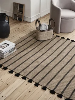 Ezra vloerkleed naturel/zwart 140x200cm - 71110389