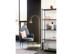 Fauteuil met voetenbank - blauw