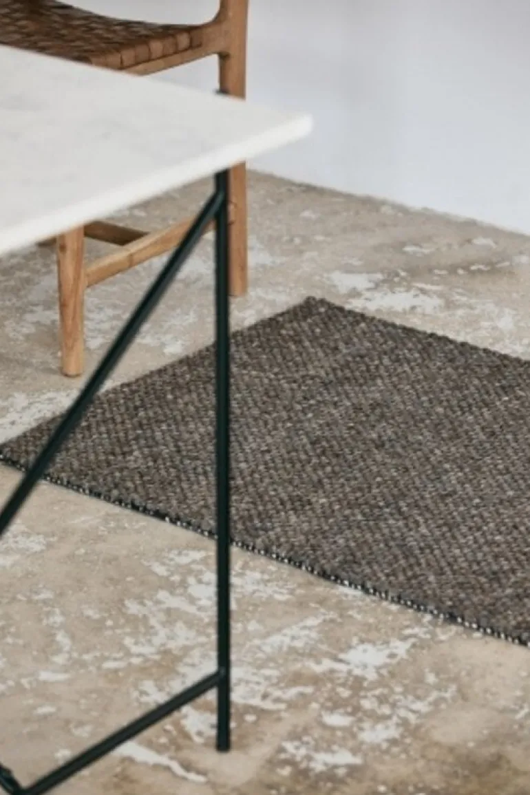 Fia vloerkleed wol - grijs/bruin 75x200cm