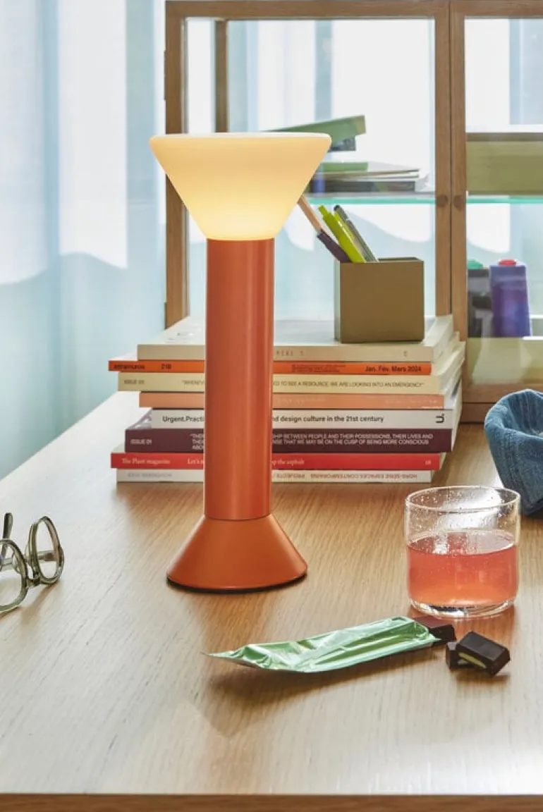 Flash portable lamp metallic oranje - 962013