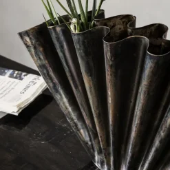 Flood vaas - antiek bruin