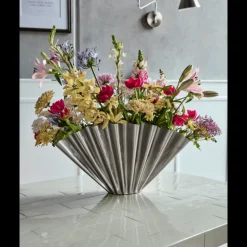 Flood vaas geborsteld zilver - 900000761