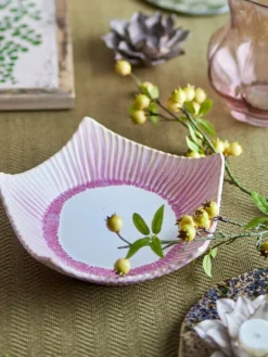 Floral schaal roze - 82062600