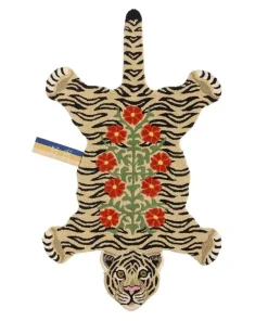 Floral white tiger vloerkleed L - 1.45.10.096.020.5