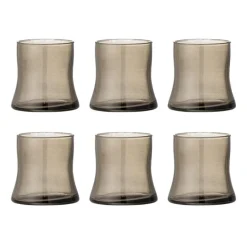 Florentine glazen grijs set van 6 stuks - 82061959