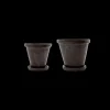 Flower bloempot met schotel set van 2 stuks - 210140611