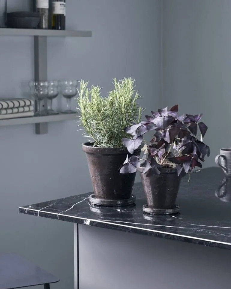 Flower bloempot met schotel set van 2 stuks - 210140611