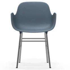 Form Armchair stoel chrome blauw