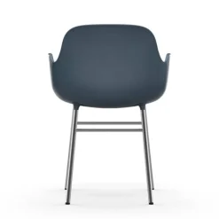 Form Armchair stoel chrome blauw
