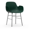 Form Armchair stoel chrome groen