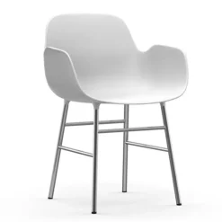 Form Armchair stoel chrome wit