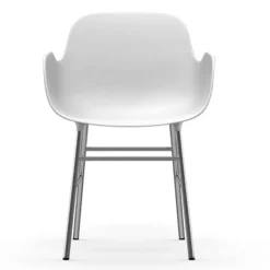 Form Armchair stoel chrome wit