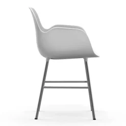 Form Armchair stoel chrome wit