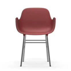 Form Armchair stoel chrome rood